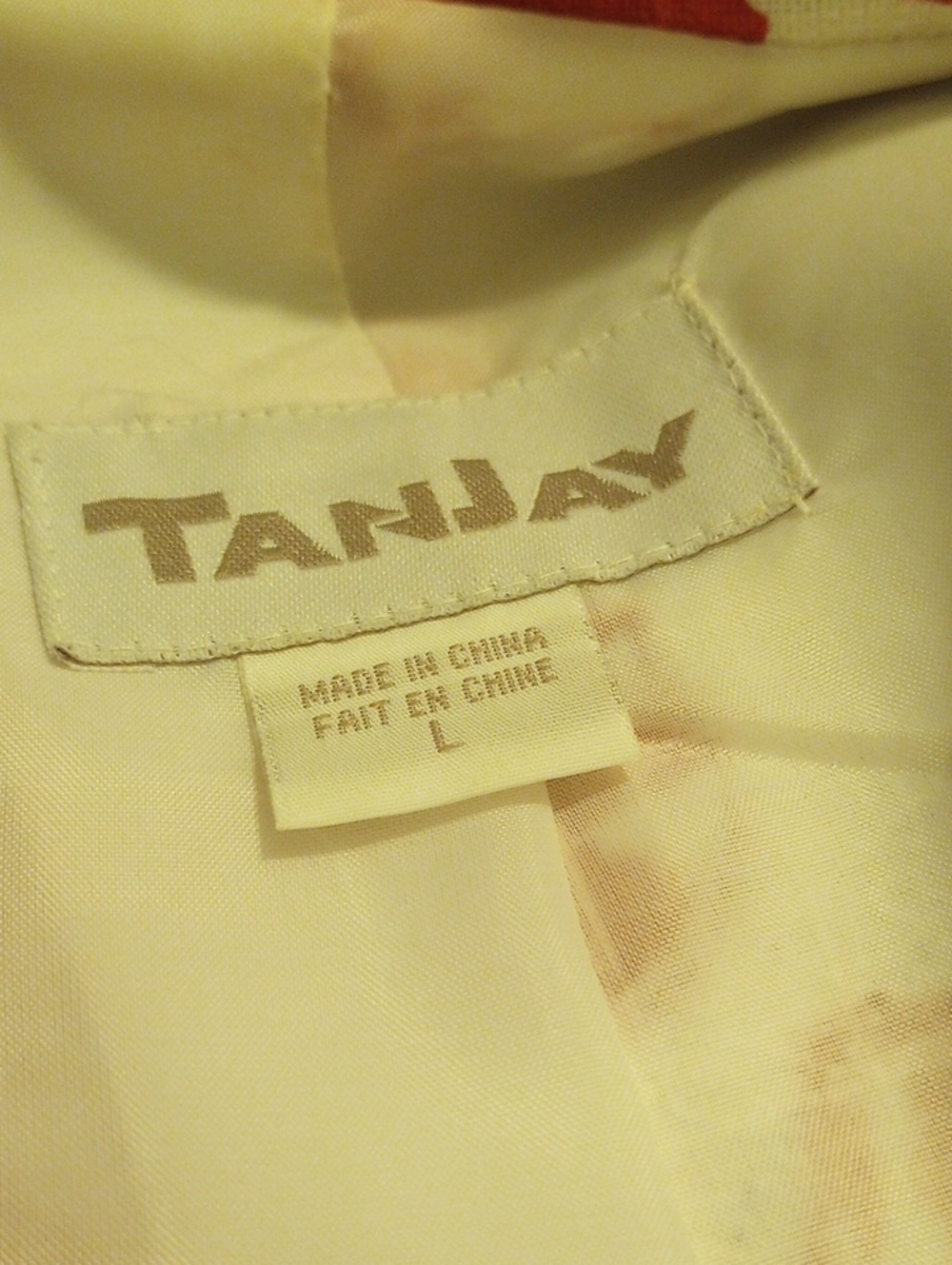 TanJay White Jacket with Red Floral Print - Picture 6 of 6